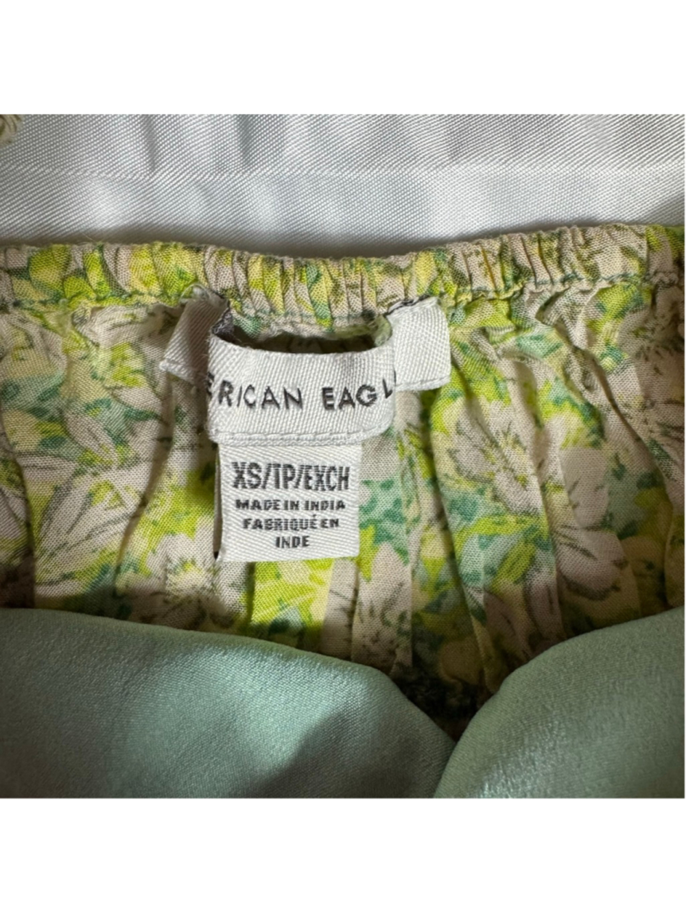 Women's American Eagle Green Yellow Floral Mini Dress XS - Picture 3 of 8